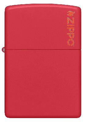 Зажигалка ZIPPO Classic с покрытием Red Matte, латунь, овая, 38x13x57 мм