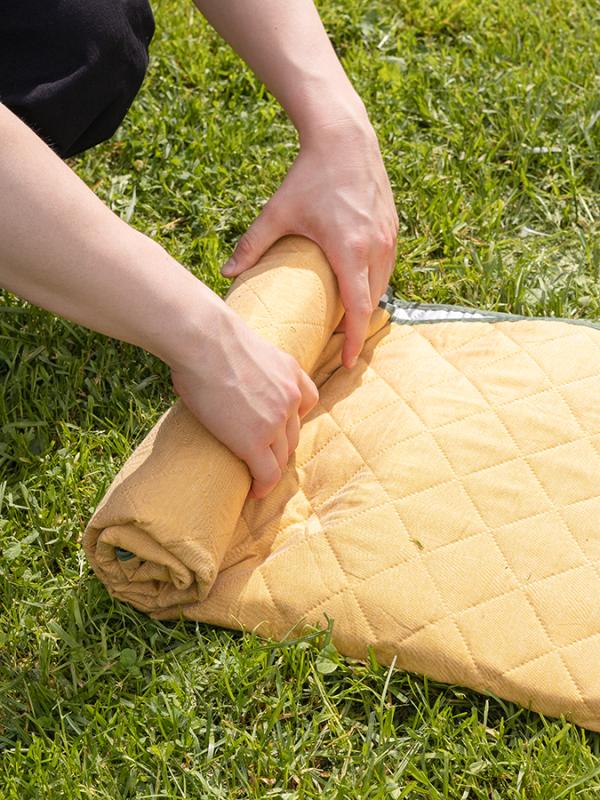 Плед для пикника и отдыха на пляже smart picnic, горчичный