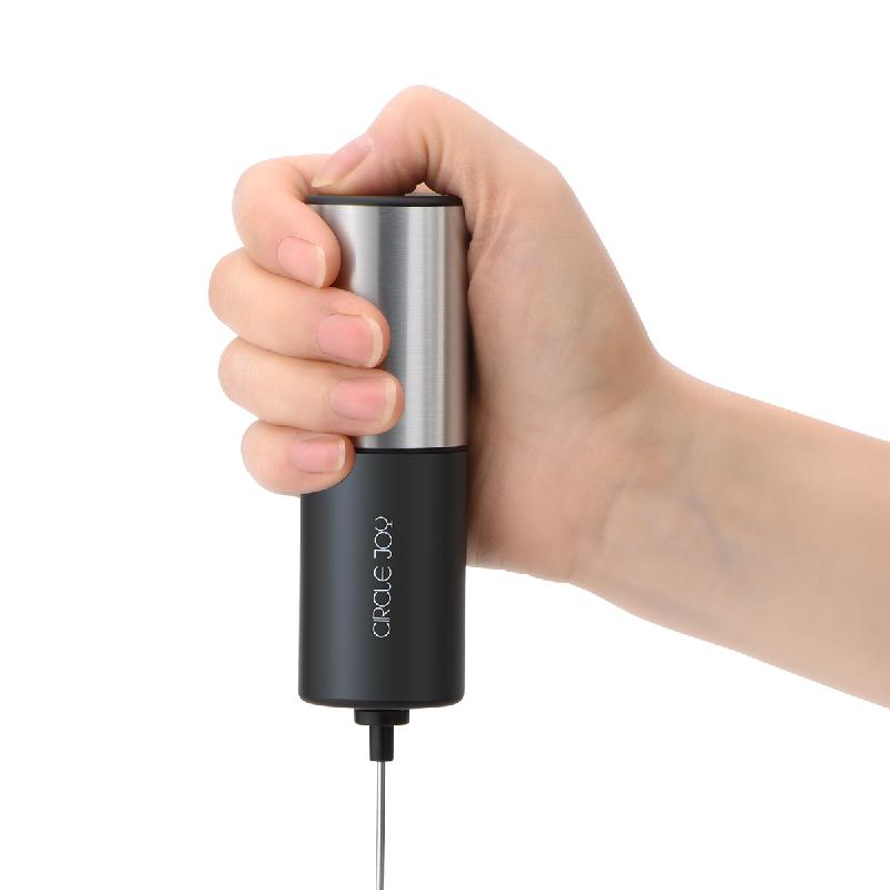 Вспениватель молока электрический еталлической подставкой, Circle Joy Silver Knight Series Electric Milk Frother