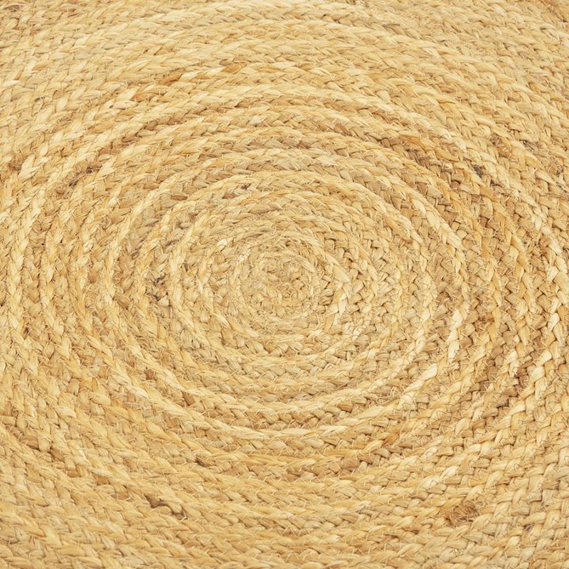 Ковер из джута круглый с вставками  из коллекции ethnic, 90см