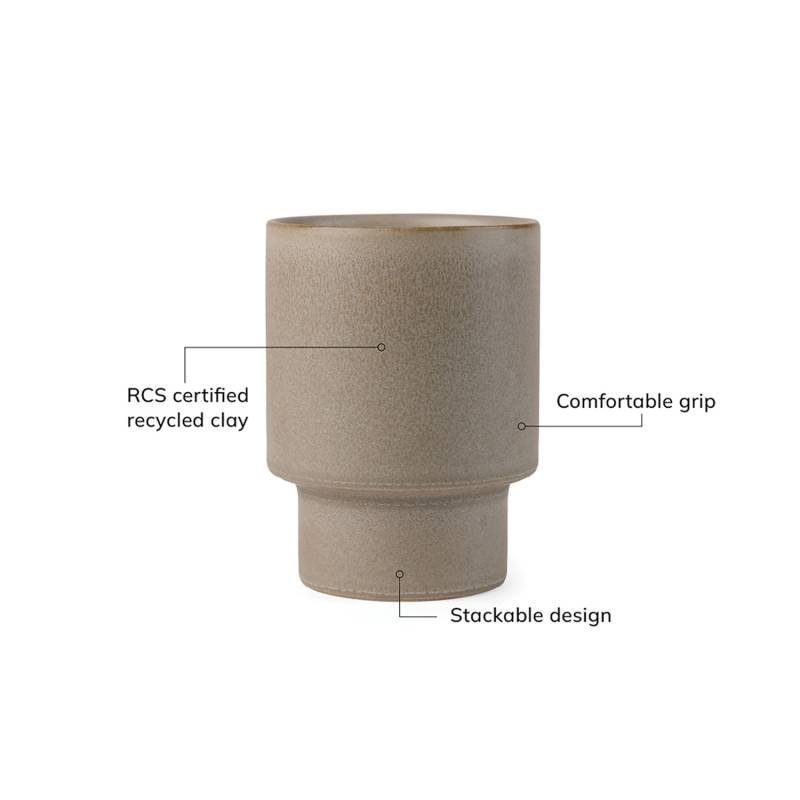 Стакан VINGA Nagano pure из керамики RCS, 300 мл