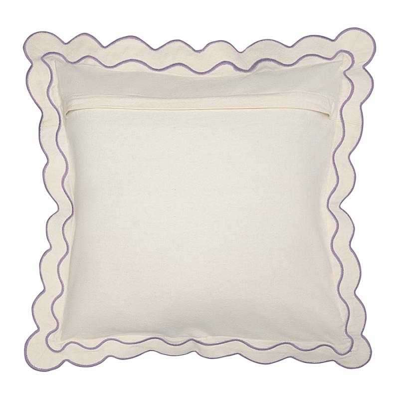 Чехол на подушку с контрастным кантом сиреневого цвета из коллекции trendy ruffles, 40х40 см