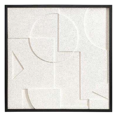 Панно декоративное с эффектом 3d minimalism, с черной рамой, 60х60 см