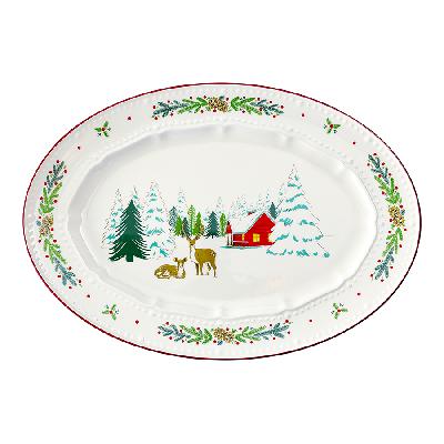 Блюдо сервировочное nordic winter из коллекции new year essential, 34,6х24 см