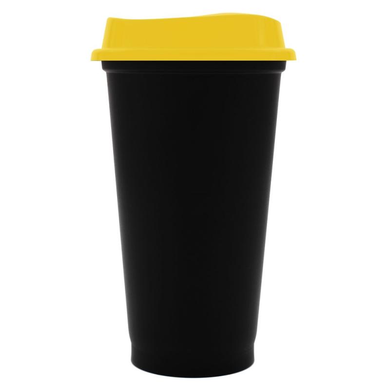 Стакан с крышкой Color Cap Black