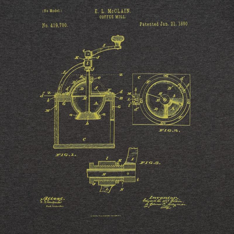 Футболка приталенная Old Patents. Coffee Mill