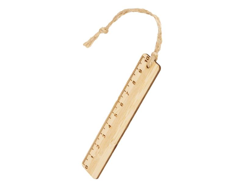 Закладка с линейкой из бамбука Bookmark