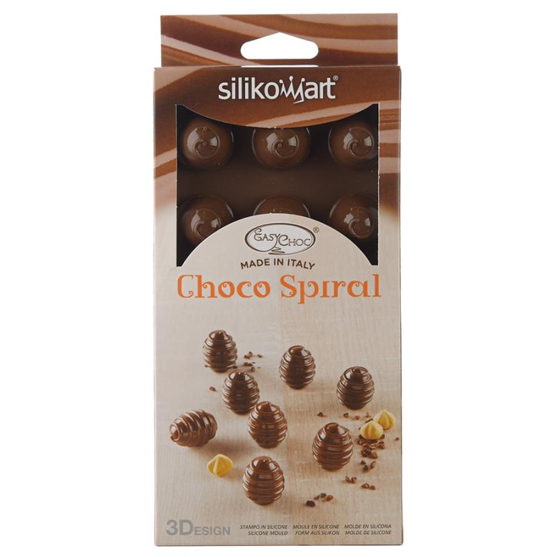 Форма для приготовления конфет choco spiral силикон