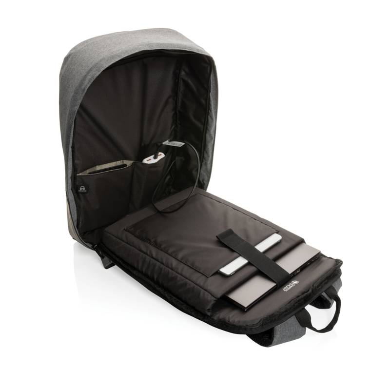 Антикражный рюкзак для ноутбука Swiss Peak с RFID-защитой из rPET AWARE™, 15,6’’