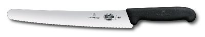Нож для хлеба и выпечки VICTORINOX Fibrox, лезвие 26 см с волнистой кромкой