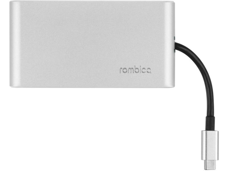 Хаб 8-в-1 Type-C Hermes, USB 3.0 x 3, Type-C PD, HDMI, LAN, картридер