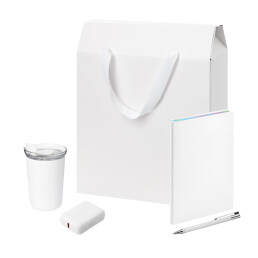 Подарочный набор Велком Пак (Welcome Pack),  (термокружка, ежедневник, ручка, ЗУ, коробка-пакет)