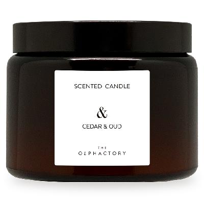 Свеча ароматическая the olphactory, &, cedar&oud, 72 ч