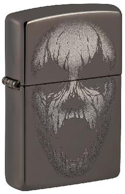 Зажигалка ZIPPO Screaming Monster с покрытием Black Ice®, латунь, 38x13x57 мм