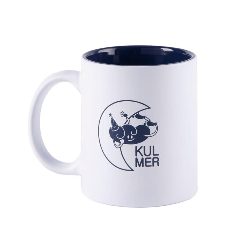 Кружка KULMER, белый с желтым, 350мл, 9,6х8,2см, тонкая керамика