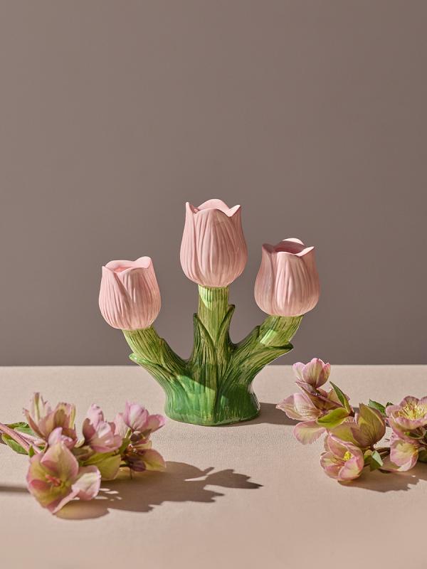 Подсвечник floret для трех свечей из коллекции , 20 см