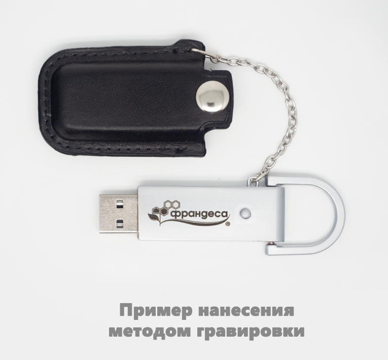 Флеш накопитель USB 2.0 Palermo в кожаном чехле 16GB, металл