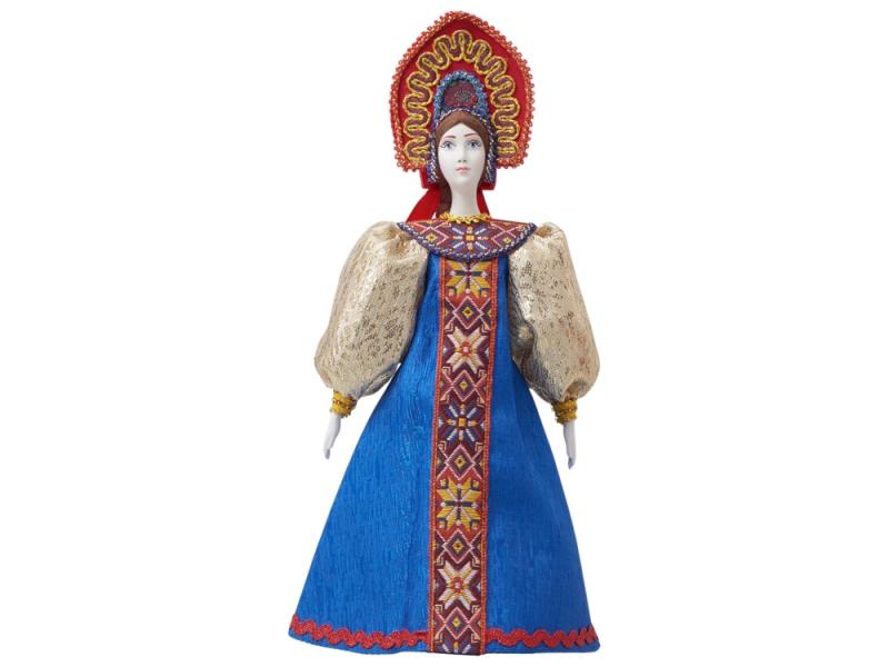 Подарочный набор: кукла фарфоровая, чай Малина с мятой