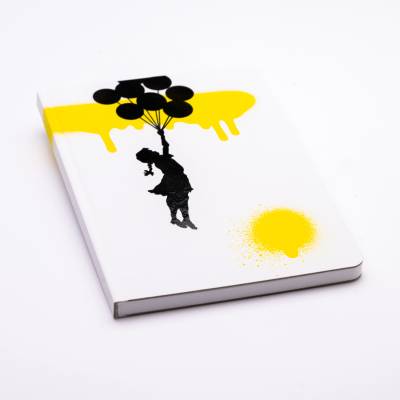 Блокнот линованный Pininfarina Banksy Улетающая девочка из каменной бумаги, А5