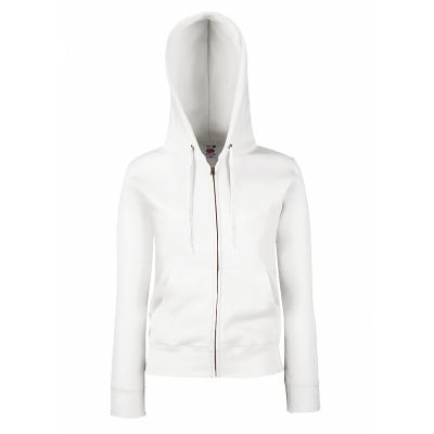 Толстовка "Lady-Fit Hooded Sweat Jacket", белый_XL, 75% х/б, 25% п/э, 280 г/м2