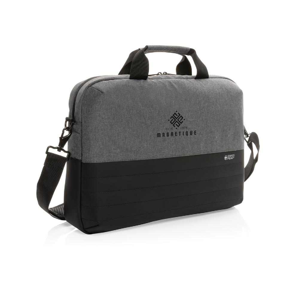 Сумка для ноутбука Swiss Peak с RFID-защитой из rPET AWARE™, 15,6’’