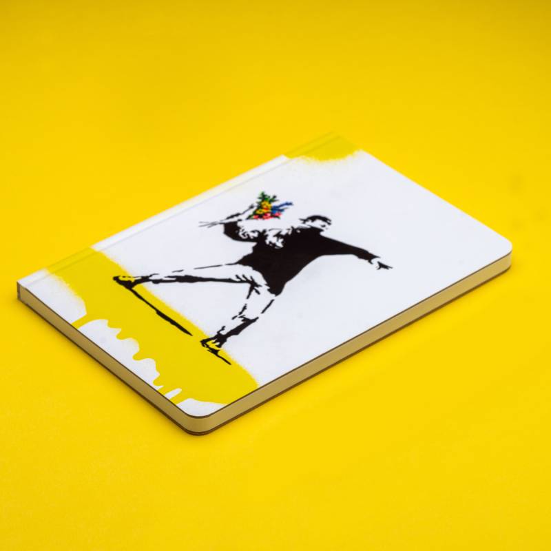Блокнот линованный Pininfarina Banksy Метатель цветов из каменной бумаги, А5