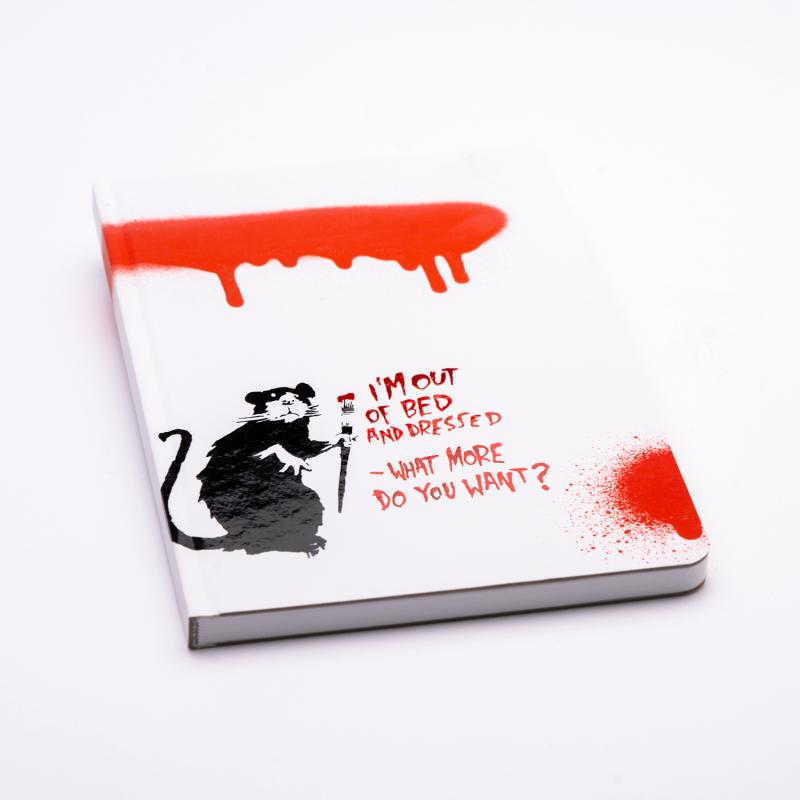 Блокнот линованный Pininfarina Banksy Крыса из каменной бумаги, А5