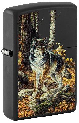 Зажигалка ZIPPO Linda Picken с покрытием Black Matte, латунь, овая, 38x13x57 мм