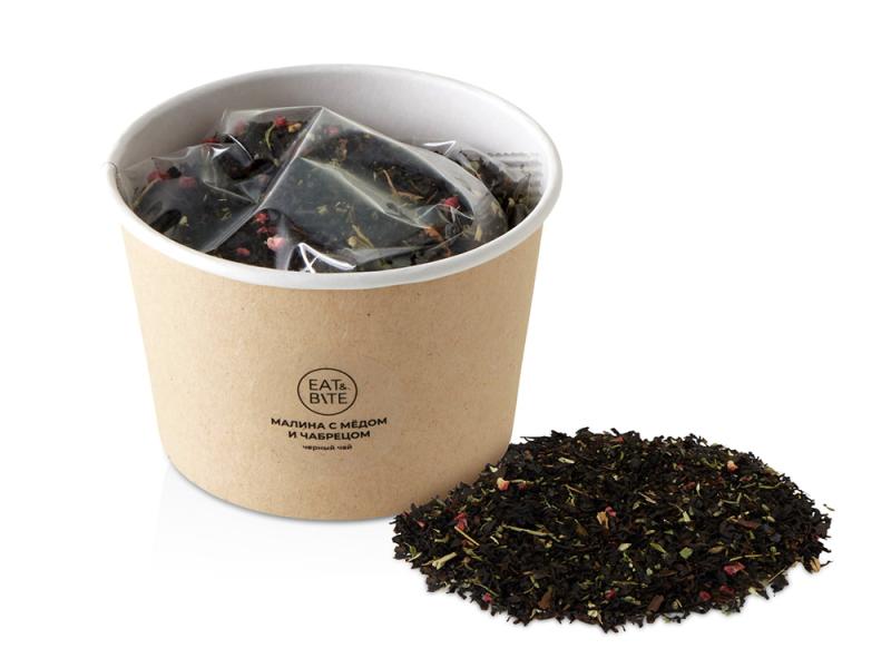 Чай черный Малина с медом и чабрецом, 50 гр.
