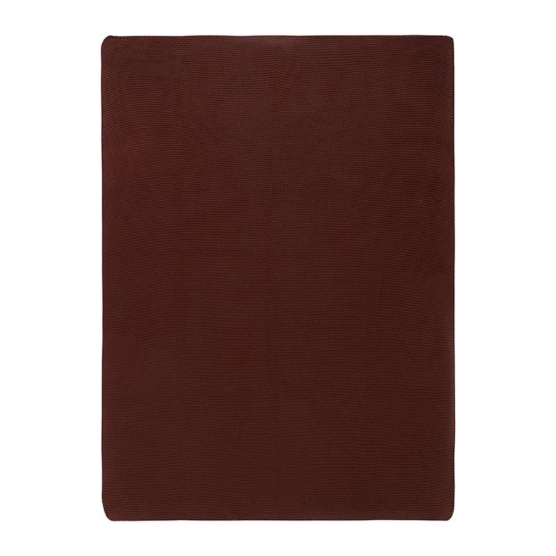 Плед из хлопка жемчужной вязки  из коллекции essential, 130х180 см
