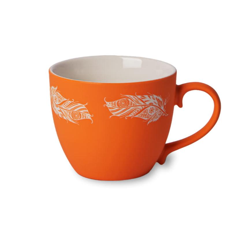 Чайная пара TENDER, 250 мл, красный, фарфор, прорезиненное покрытие