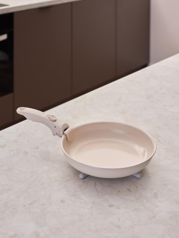 Сковорода с крышкой и съемной ручкой smart ceramic, D20 см