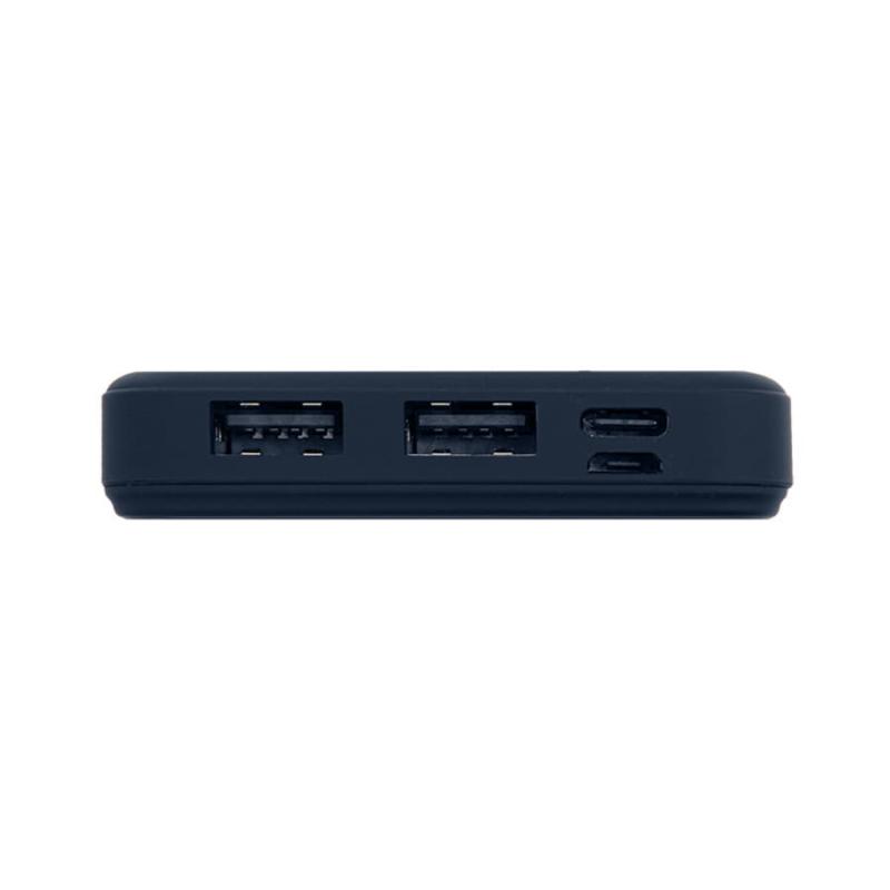 Универсальный аккумулятор Flash 10 (10000 мАч) с подсветкой и soft touch,синий,13,7х6,87х1,55 мм