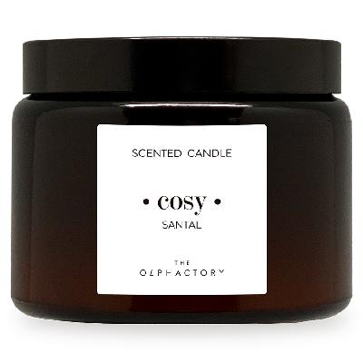 Свеча ароматическая the olphactory, cozy, santal, 60 ч