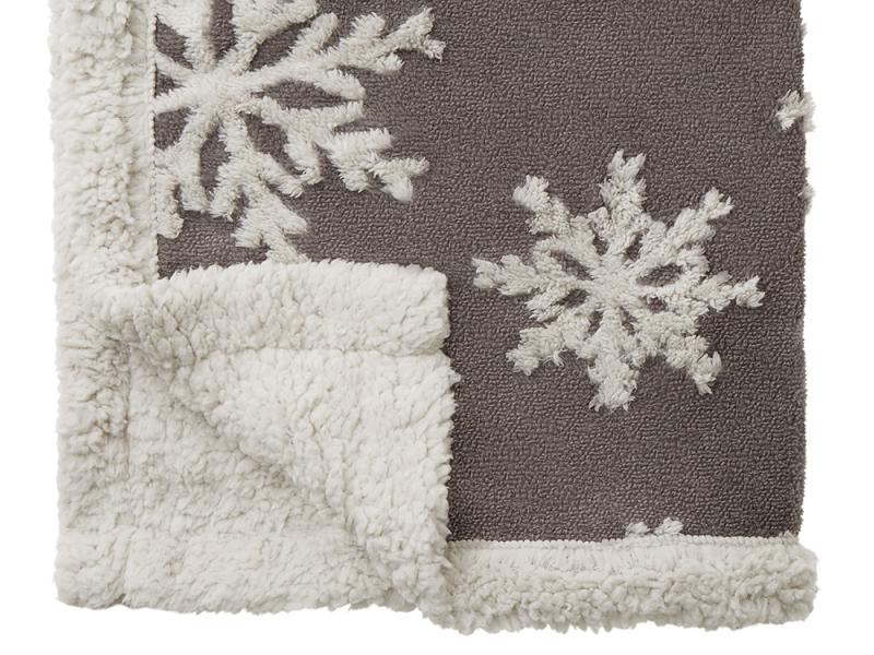 Плед Snowflake новогодний с капюшоном