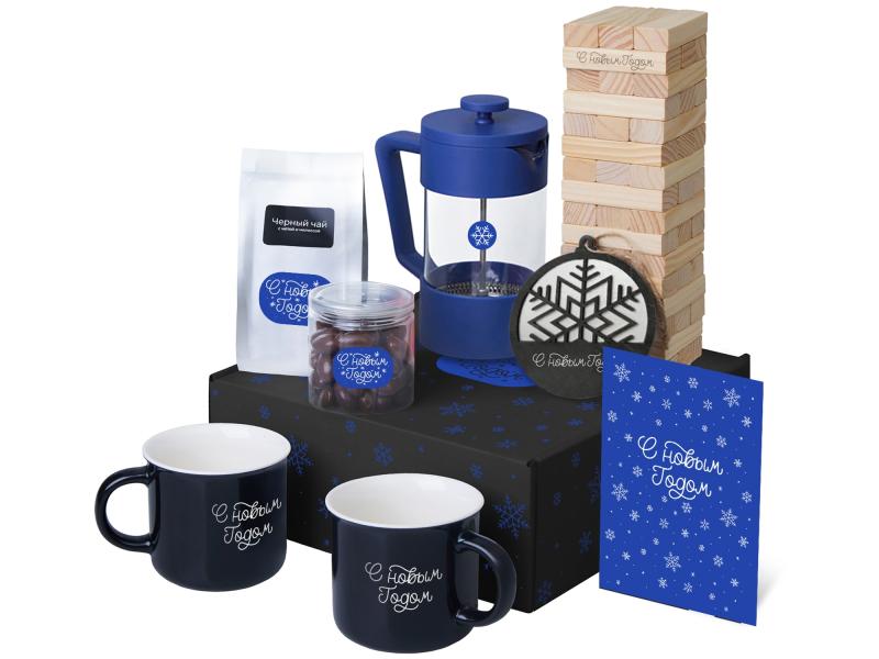 Подарочный набор Re:Together с френчпрессом, кружками и дженгой