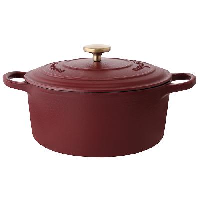 Кастрюля с крышкой из коллекции  "Шеффилд", D26 см, 4,9 л, бургунди
