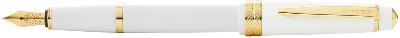 Перьевая ручка Cross Bailey Light Polished White Resin and Gold Tone, перо F