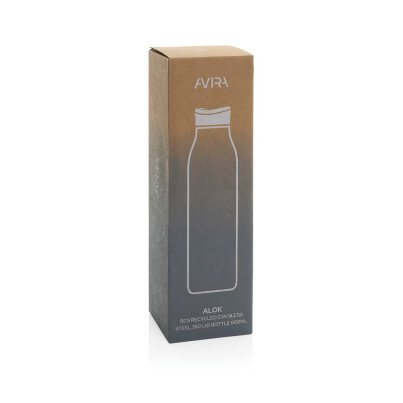 Термобутылка Avira Alok из переработанной стали RCS, 600 мл