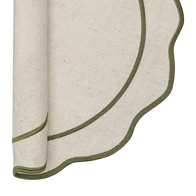 Салфетка под приборы anemone из коллекции trendy ruffles, D38 см