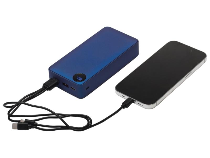 Внешний аккумулятор Mild Pro c быстрой зарядкой QC/PD, металлик soft-touch, 20 000 mAh