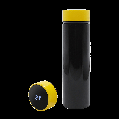 Термос Reactor duo black с датчиком температуры (черный с желтым)
