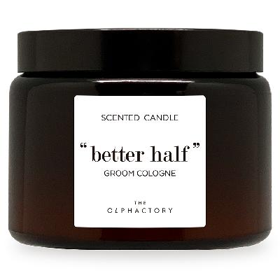 Свеча ароматическая the olphactory, better half, groom cologne, 60 ч