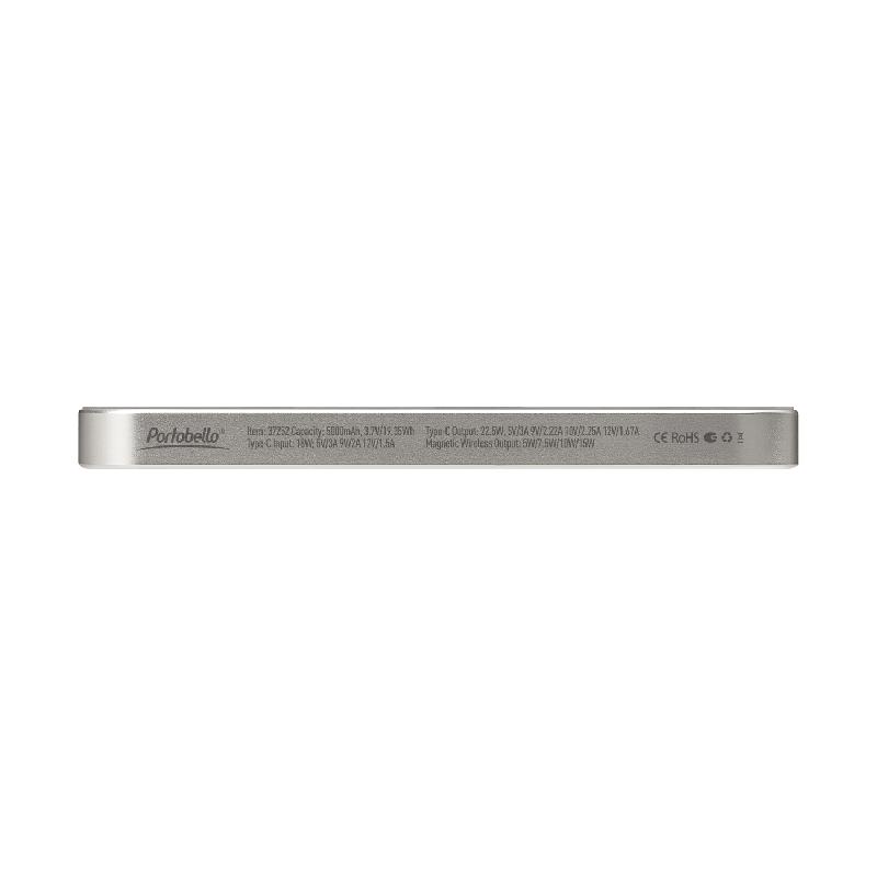 Внешний аккумулятор Артекс PD (Artex PD) 5000mAh с функцией беспроводной зарядки 15W, титановый