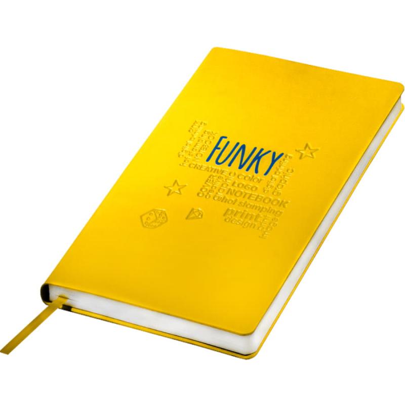 Ежедневник недатированный "FunkyPlan", 130*210 мм, голубой, серый форзац, блок-линейка