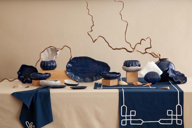 Дорожка на стол navy story из коллекции sea treasures, 45х150 см