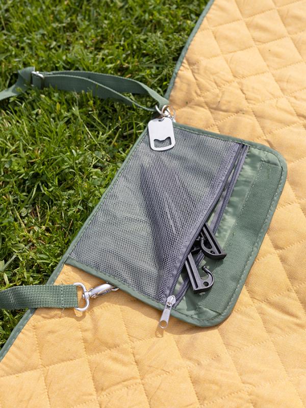 Плед для пикника и отдыха на пляже smart picnic, горчичный