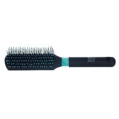 Щетка Dewal Beauty серия "Бирюза" массажная, с нейлон,штифтом, прямоугольная 9 ряд