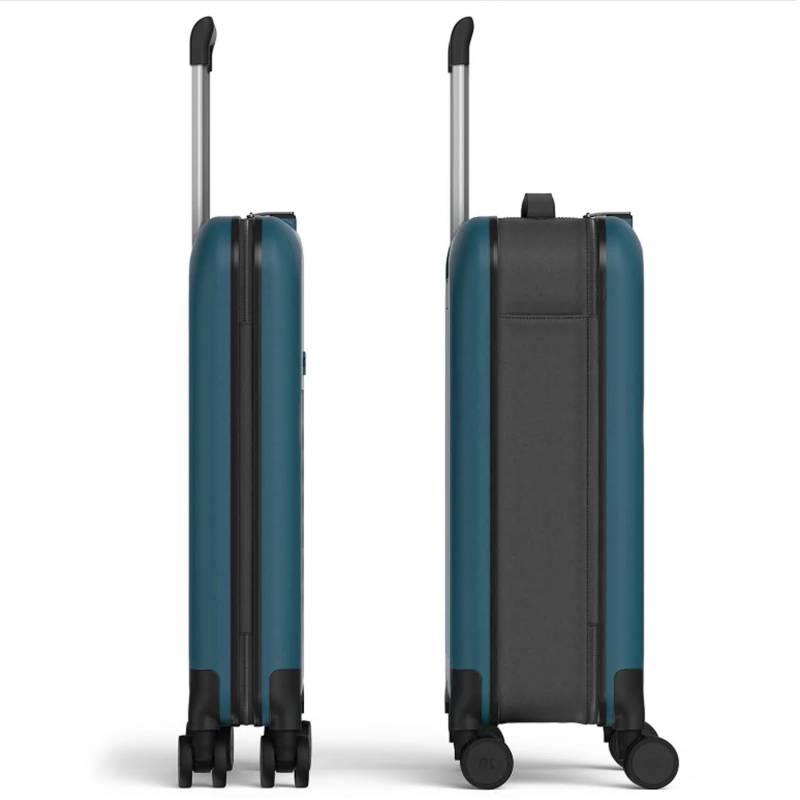Чемодан складной Rollink Vega 360 55x40x20 см, 4 колеса, сине-зеленый