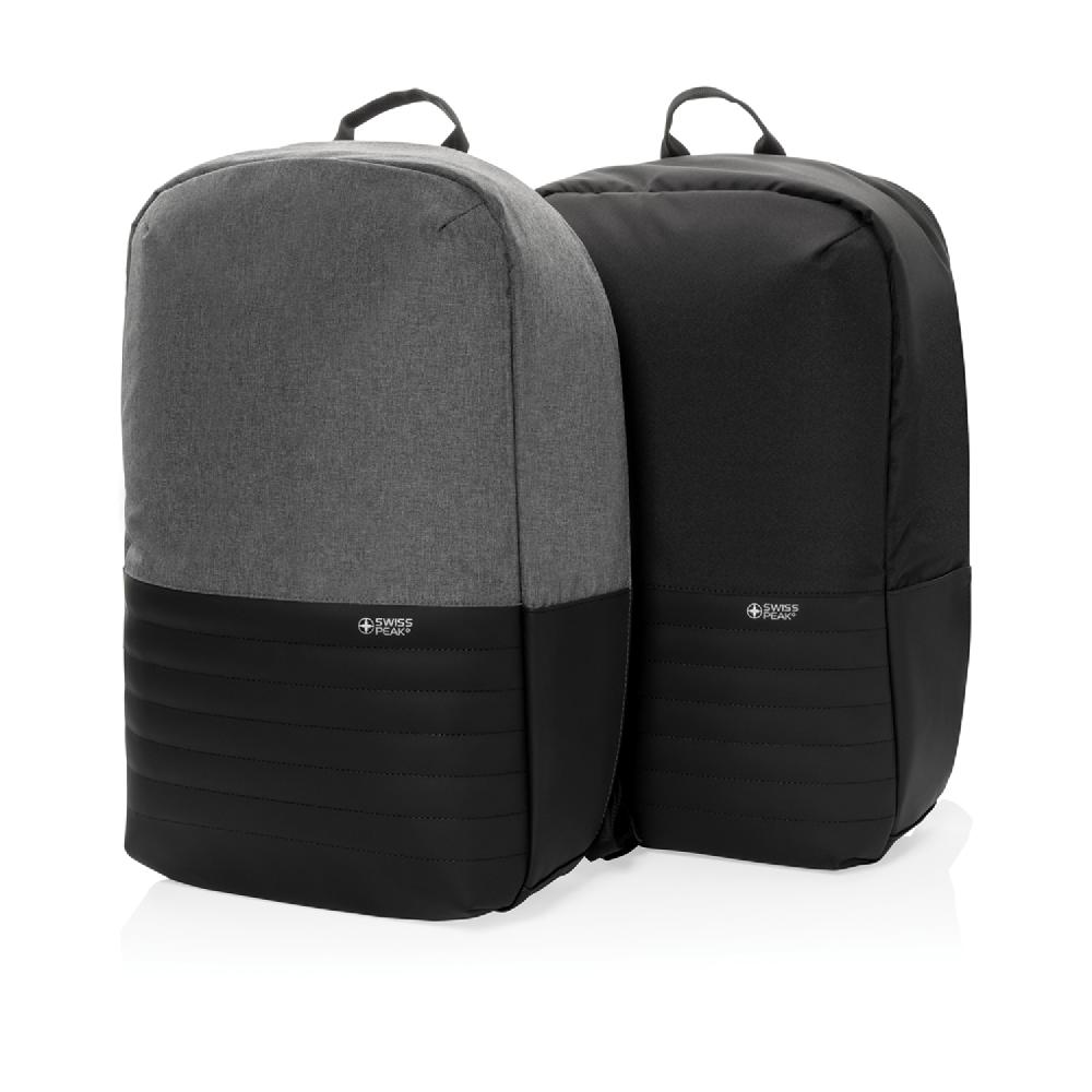 Антикражный рюкзак для ноутбука Swiss Peak с RFID-защитой из rPET AWARE™, 15,6’’